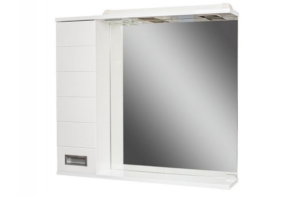 Шкаф зеркало Cube Куб 80 левый