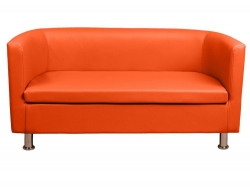 Диван оранжевый кожаный Марс