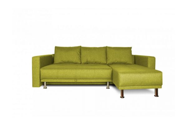 Диван оливковый угловой с подлокотниками Некст