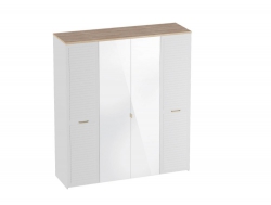 Шкаф четырехдверный Гавана Белый матовый