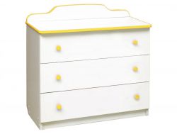 Комод с тремя ящиками Радуга желтый