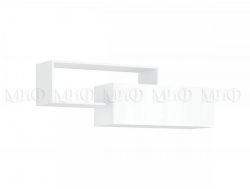 Полка 2-х ярусная Норд Белый глянец, Белый