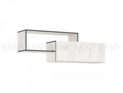 Полка 2-х ярусная Норд Дуб Крафт Белый