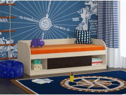 Кровать Соня 4 дуб молочный-венге