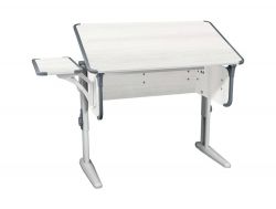 Парта СУТ 41 с боковой полкой рамух-серый