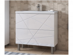 Тумба Geometry 800-0-2 умывальник 9696 белый