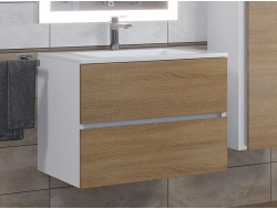 Тумба с раковиной Uperwood Barsa-Next белая/дуб сонома 70 см