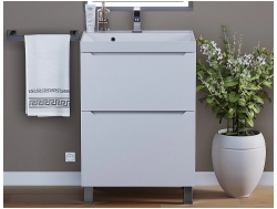 Тумба с раковиной Uperwood Tanos 2 ящика напольная 60 см белая