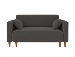 Диван прямой Урвик Серый велюр